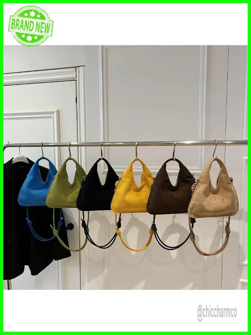 Faux Suede Slouchy Hobo Bag with Adjustable Crossbody Strap